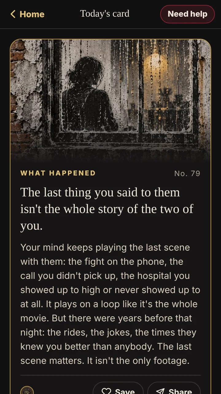 Today’s card: a hard truth, a question to sit with, and one move