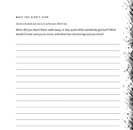 What You Didn't Stop prompt page from Still Worth Saving